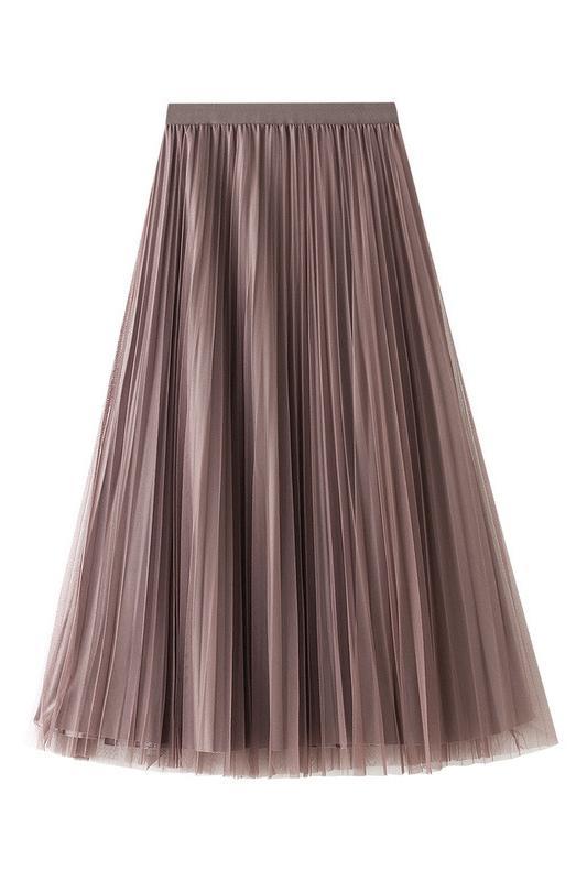 Reversible Two-way Pleated Midi Skirt-Sunfere
