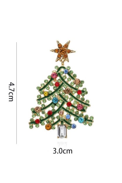 accessories-Rhinestone Christmas Tree Drop Earrings-SA00611141907-Multi - Sunfere