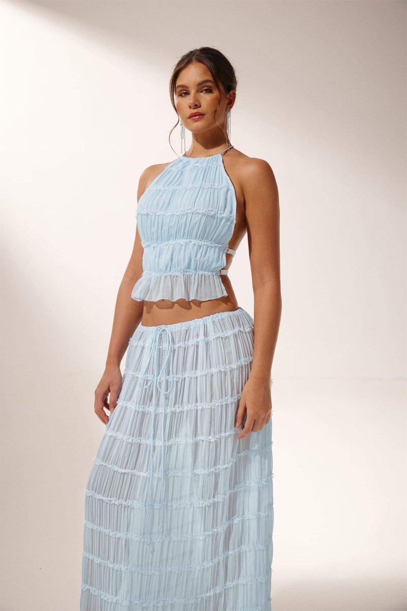 Rosalie Backless Pleated Set-Sunfere