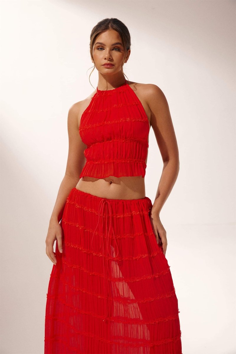 Rosalie Backless Pleated Set-Sunfere