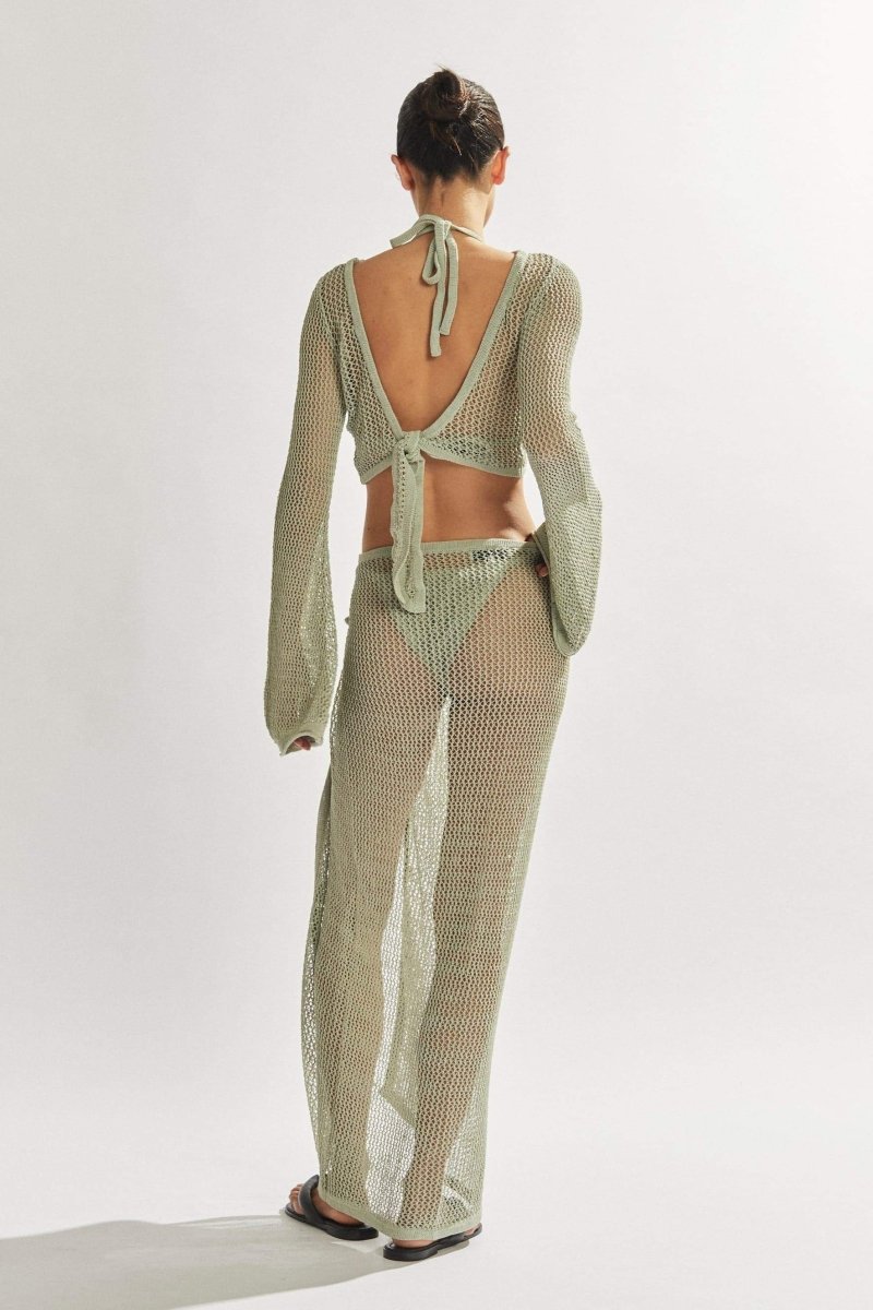 set-Rosalie Crochet Knit Set-SS00603212499-Green-S - Sunfere