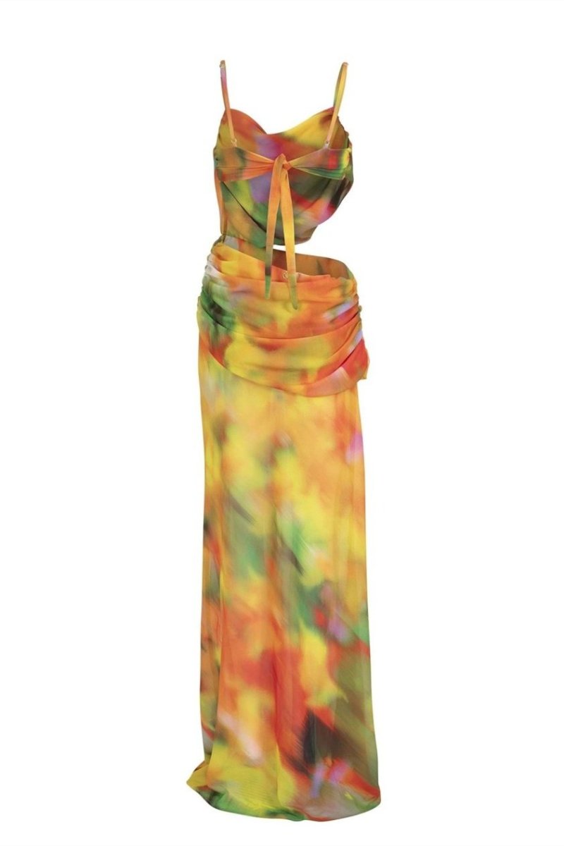 Ruth Printed Cut-out Maxi dress-Sunfere