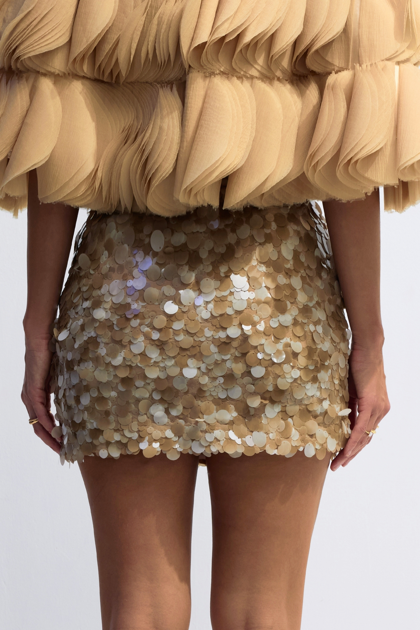 Vania A-line Sequin Mini Skirt