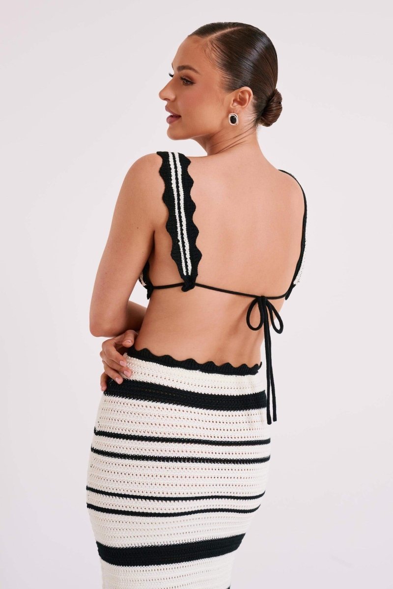 Sandra Crochet Stripe Set-Sunfere