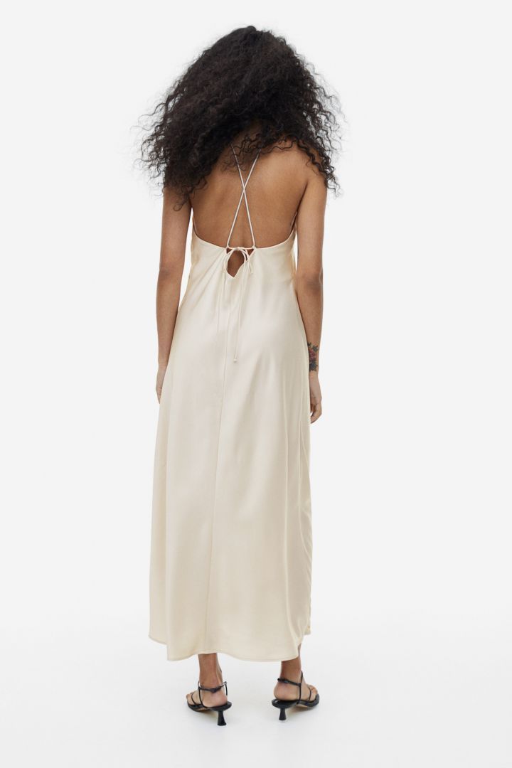 Sia Removable Rose Halterneck Midi Dress-Sunfere