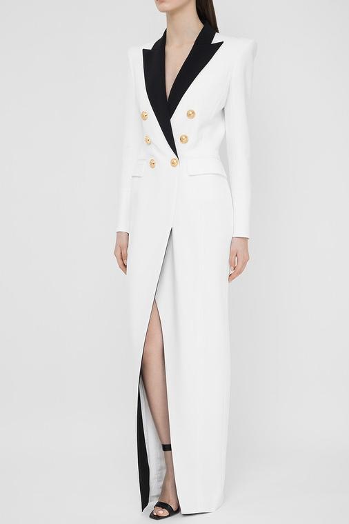 Silas Colorblock Tuxedo Maxi Blazer Dress Sunfere