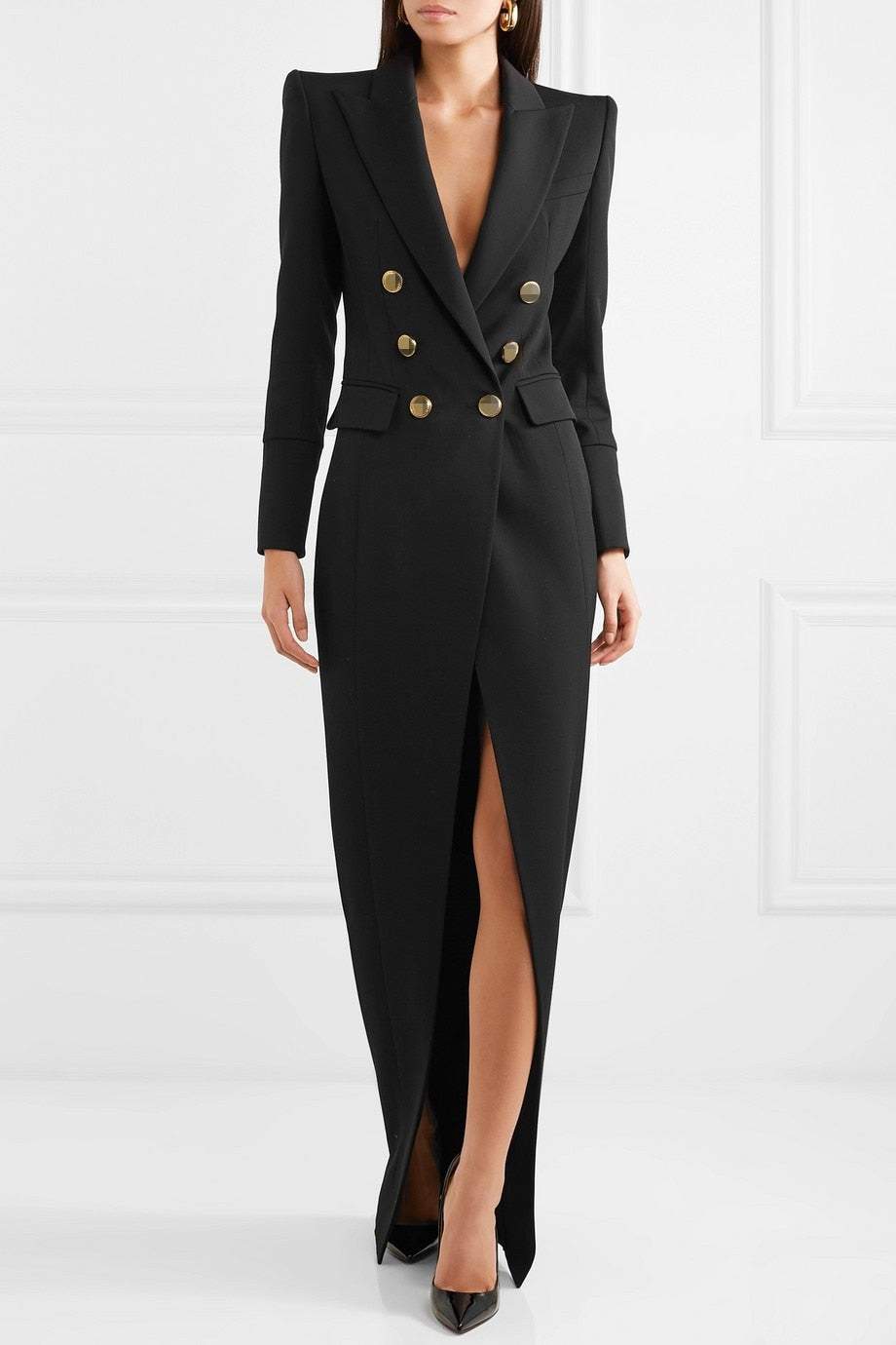 Simona Tuxedo Maxi Blazer Dress - Sunfere