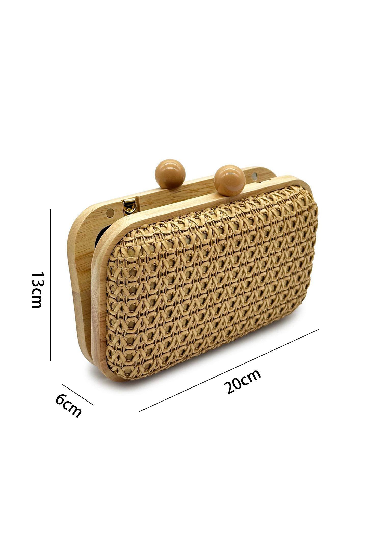Natural Straw Weave Clutch