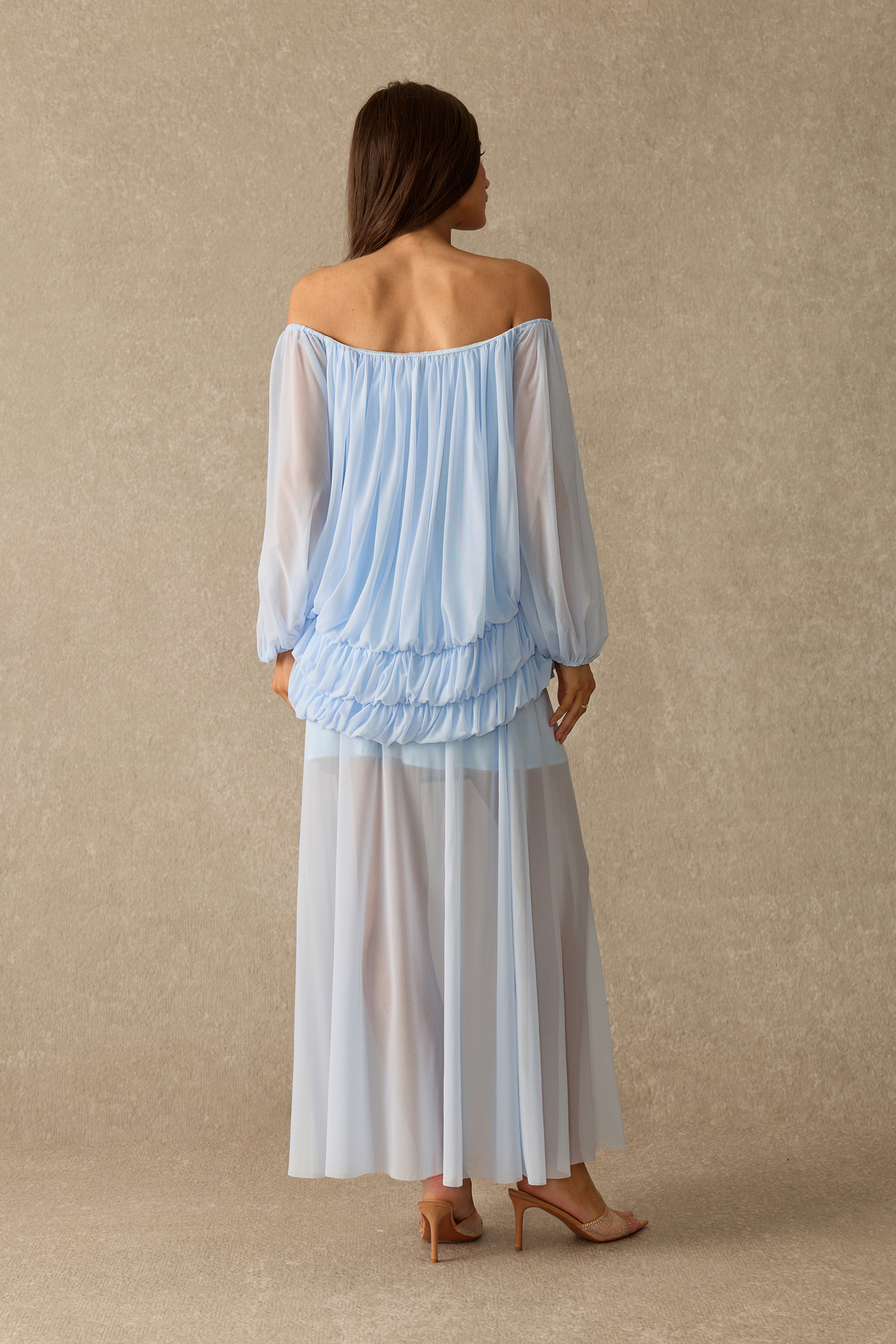 In My Feelings Off Shoulder Ruched Top & Skirt Set