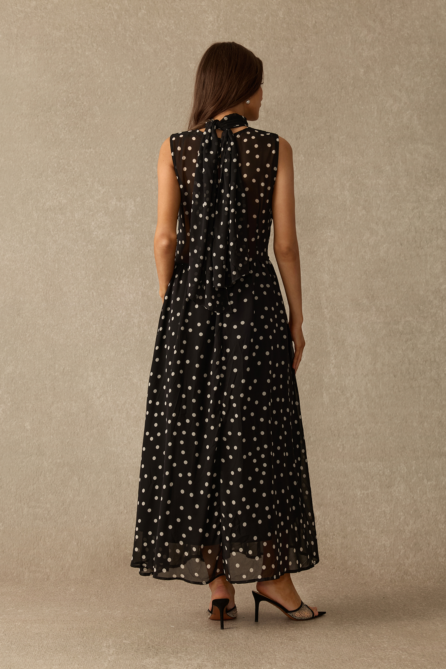 Something Special Polka Dot Sleeveless Maxi Dress