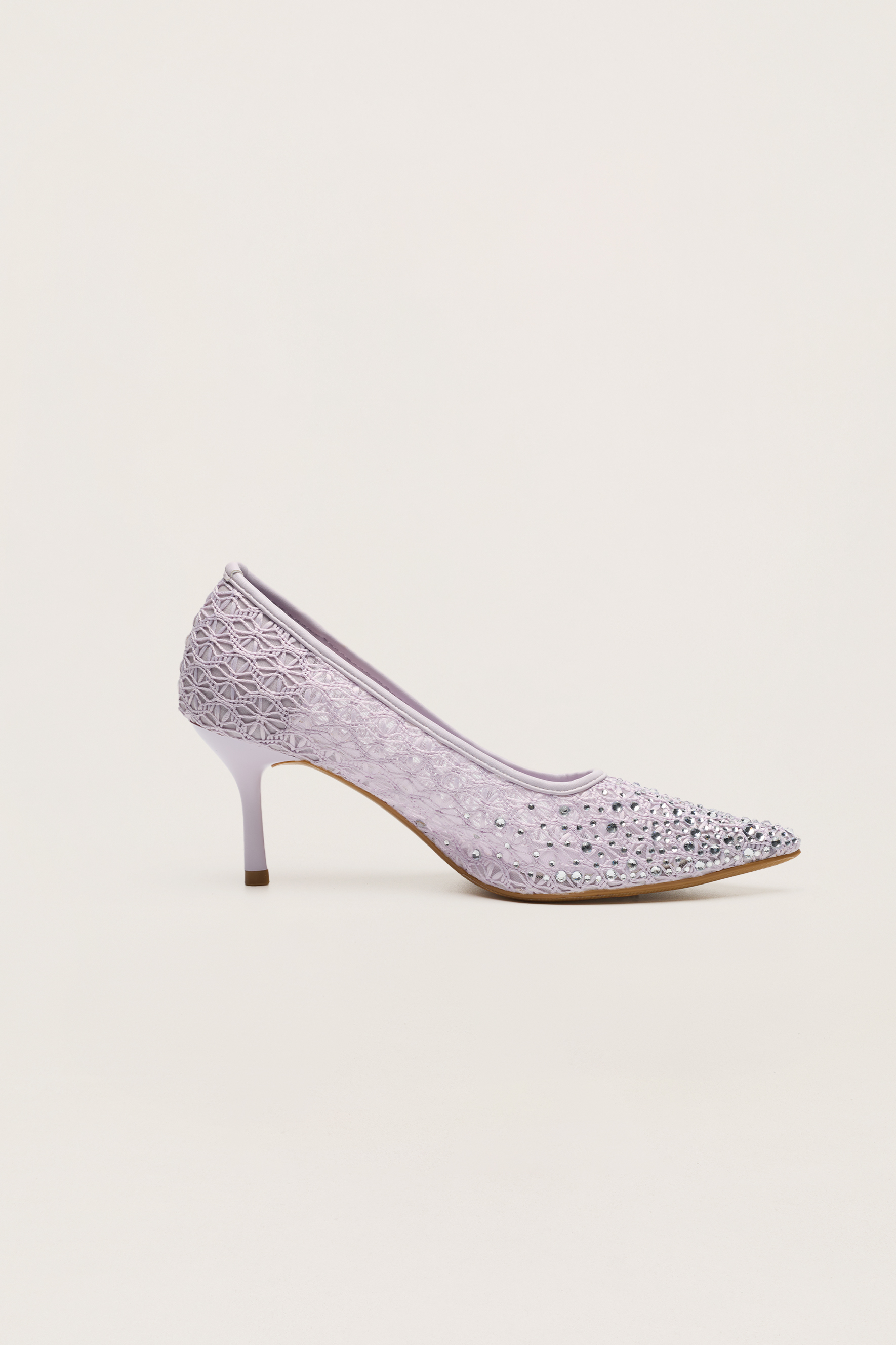 Written In Love Viola Rhinestone Floral Pointed Toe Pumps