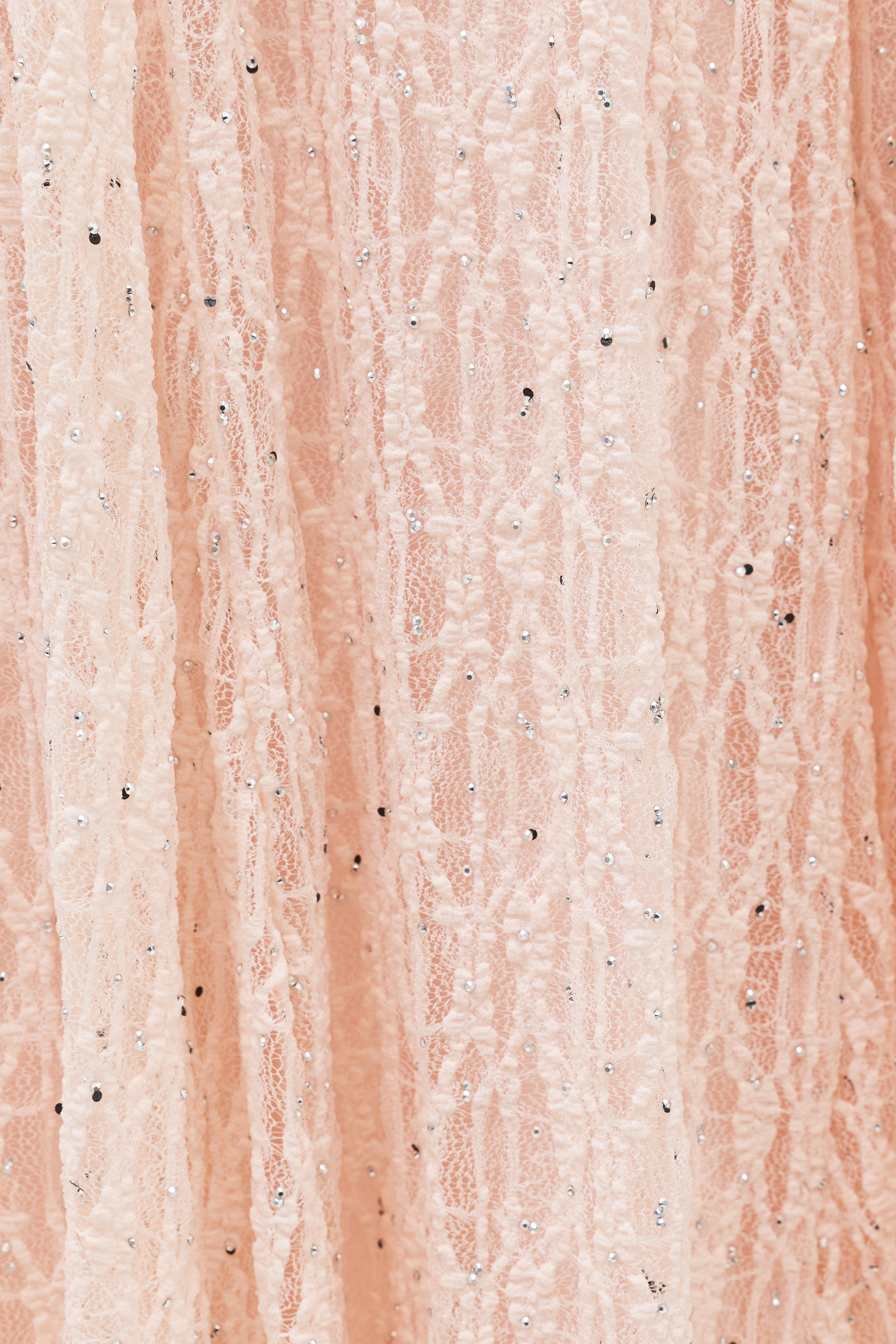 Quiet Moment Rhinestone Embellished Semi-sheer Maxi Dress