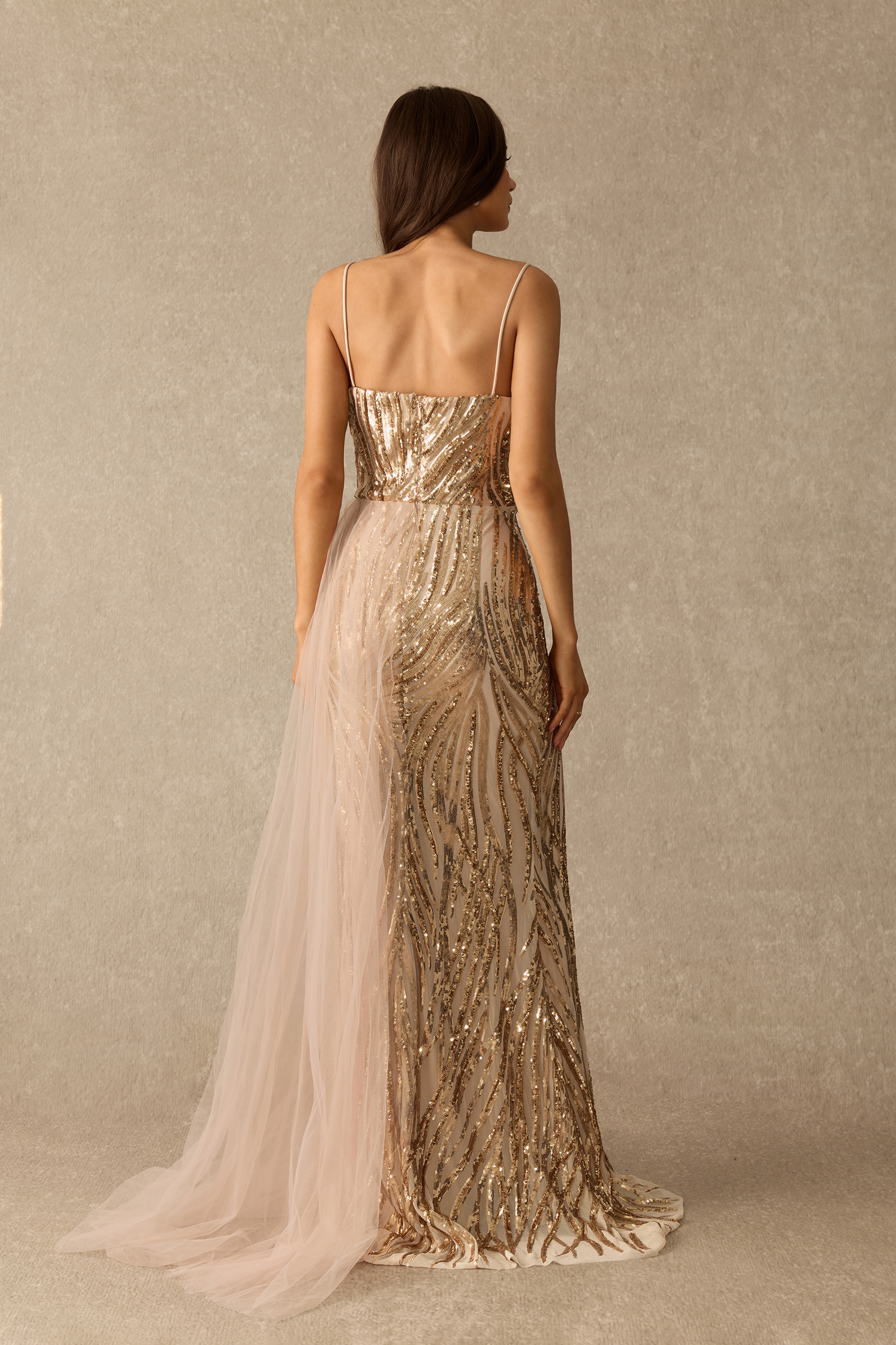Irresistible Glamour Sequin Side Slit Maxi Dress