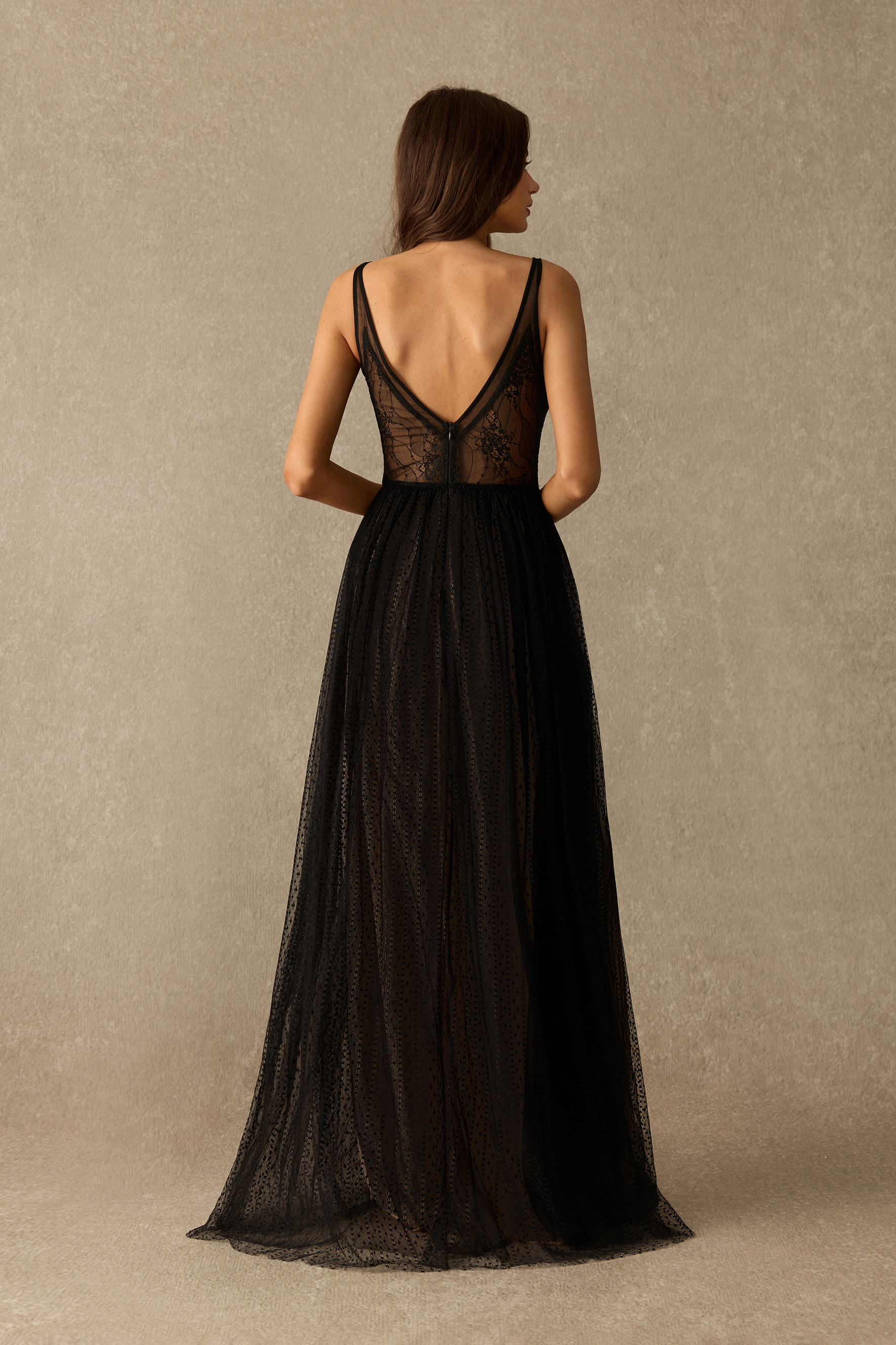 Secret Desire Floral Lace V Neck Maxi Dress