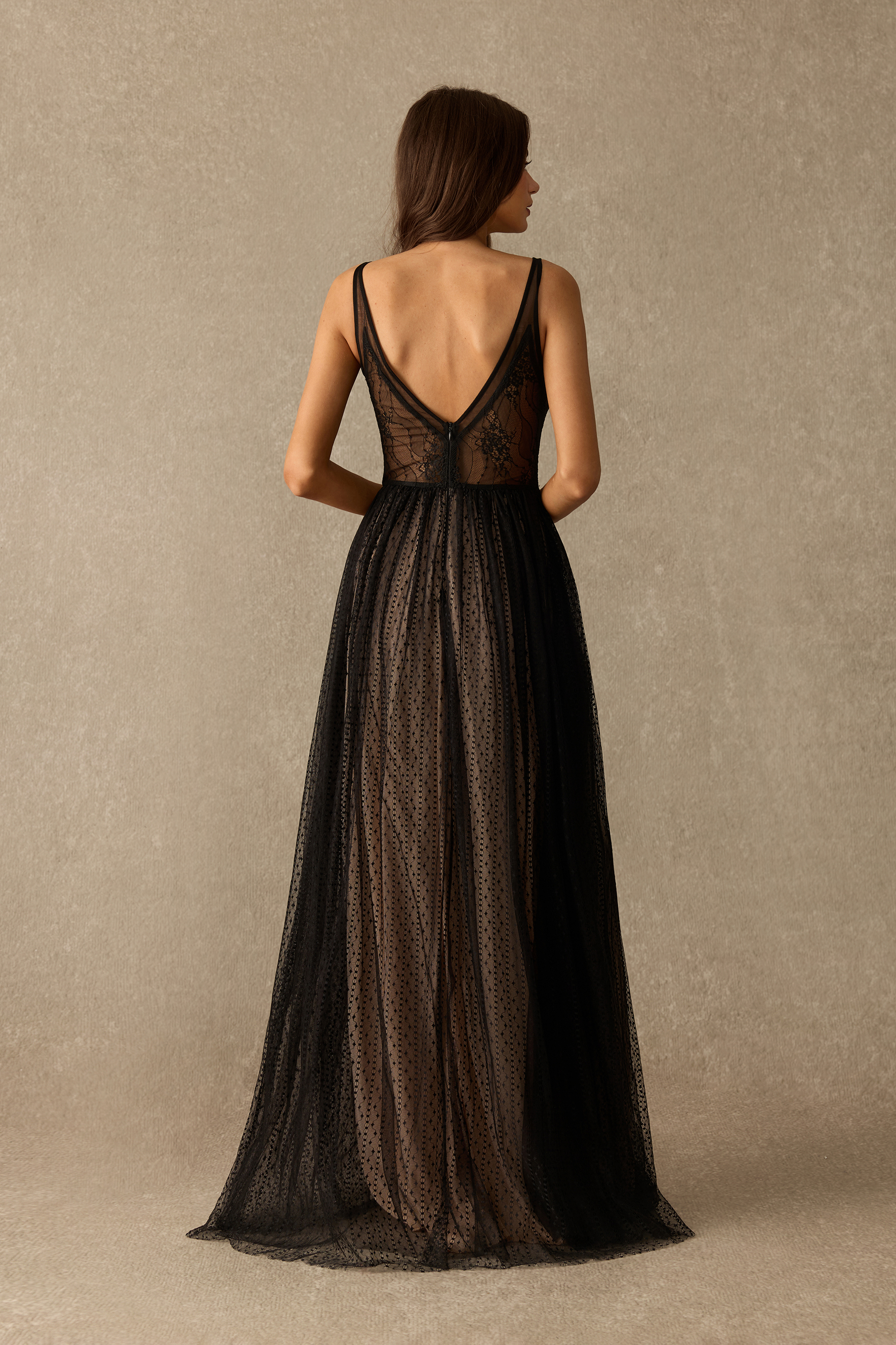 Secret Desire Floral Lace V Neck Maxi Dress