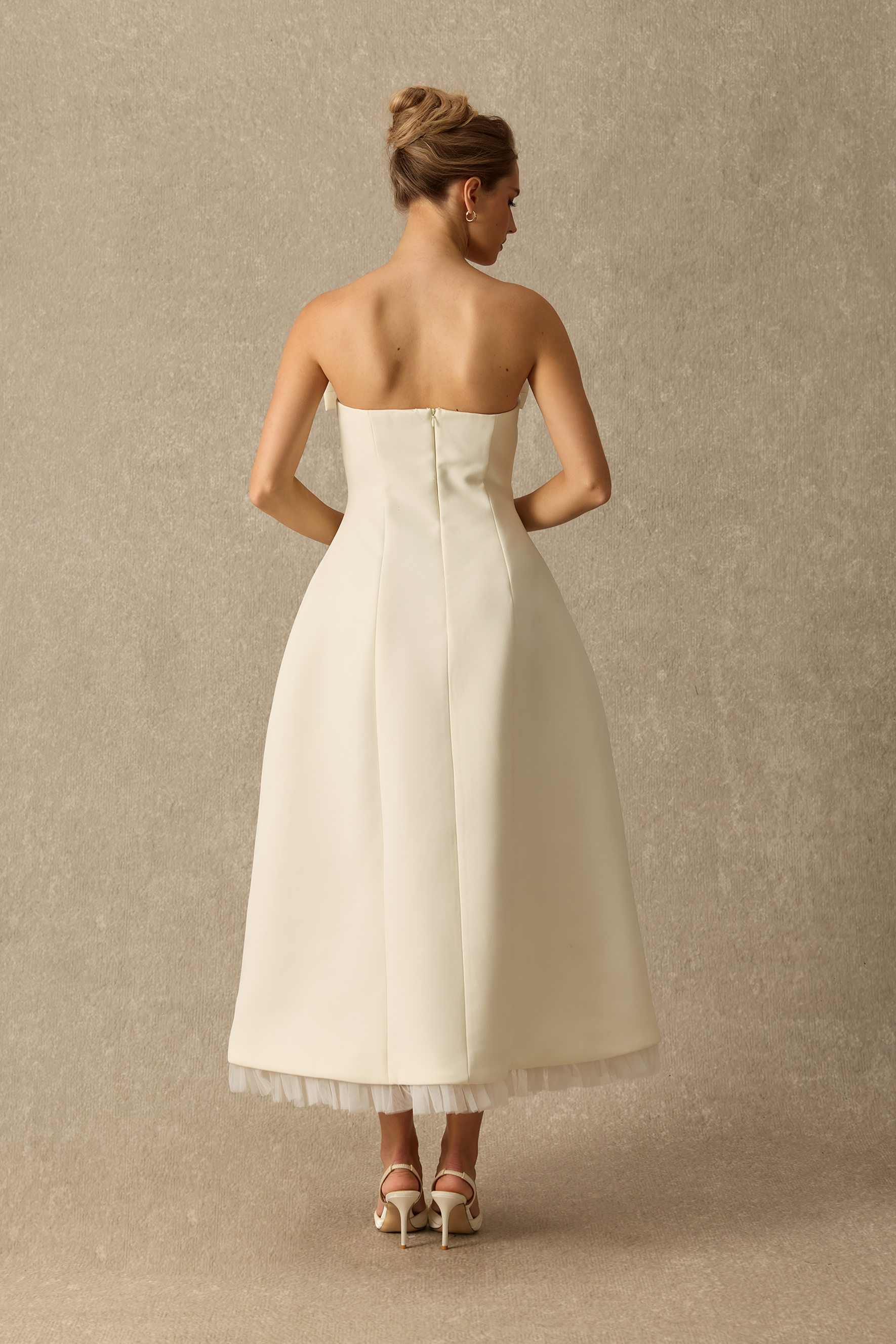 Sweet On Sight Strapless Bow Embellished Maxi Dress