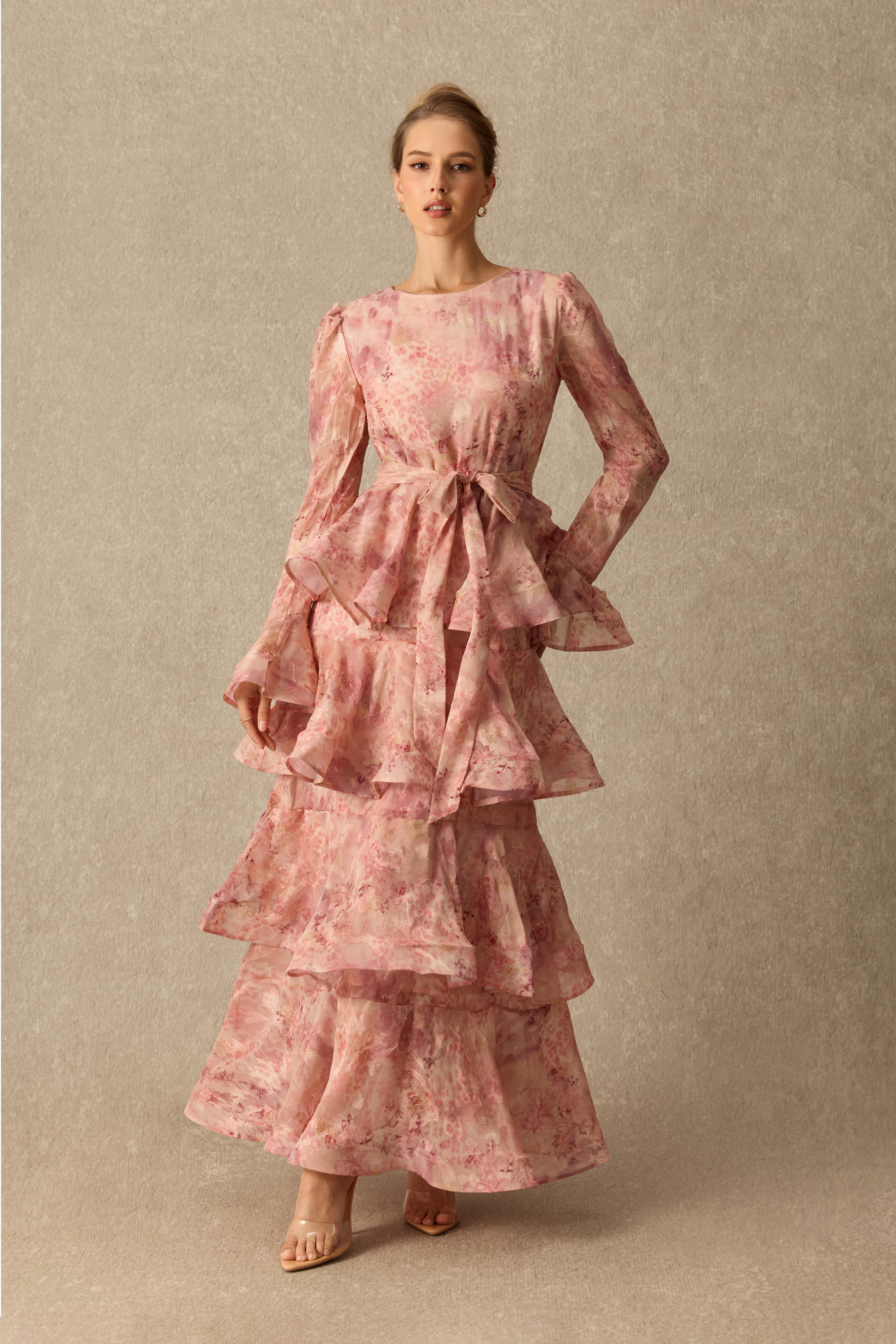 Spring Story Floral Print Tiered Ruffle Maxi Dress
