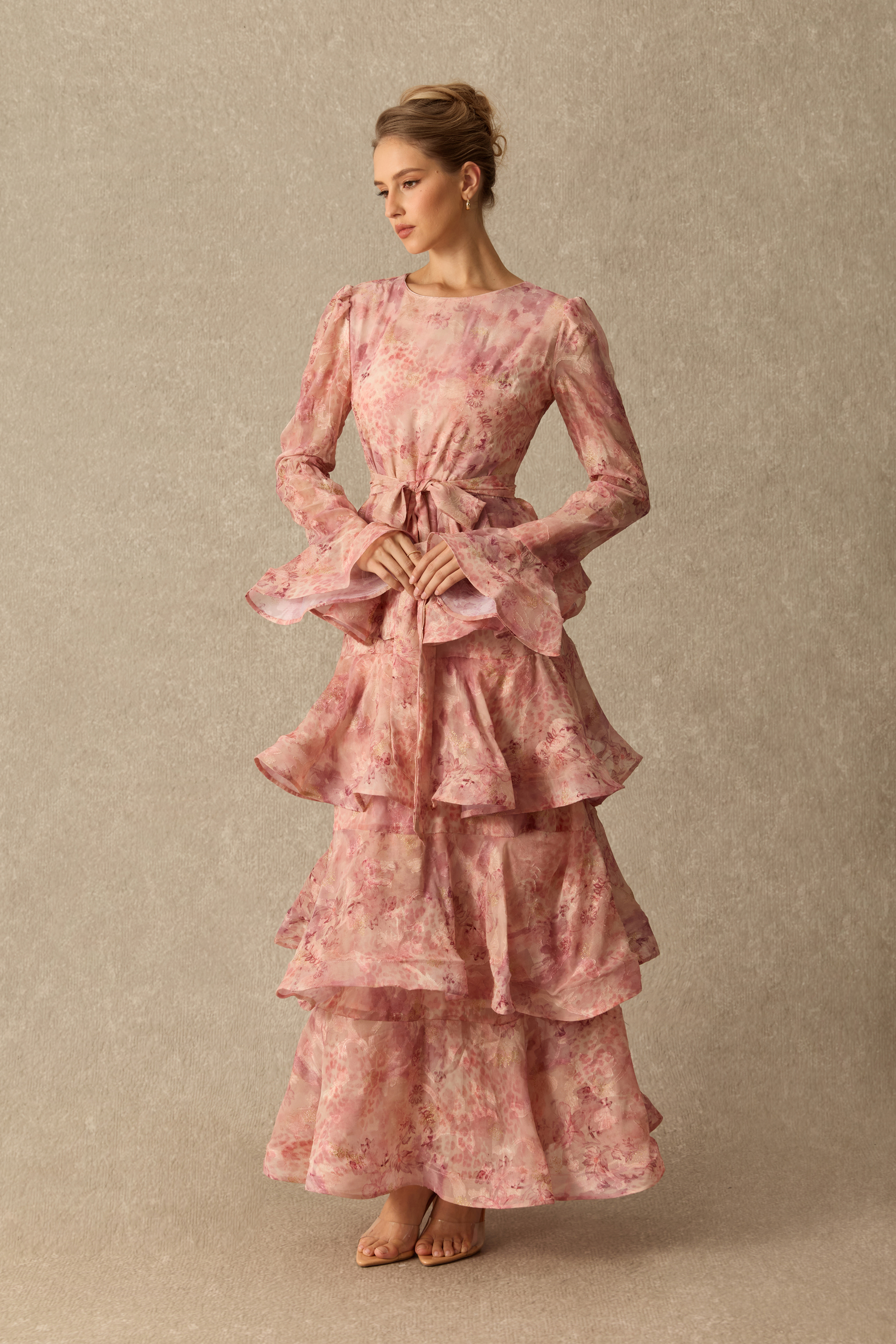 Spring Story Floral Print Tiered Ruffle Maxi Dress