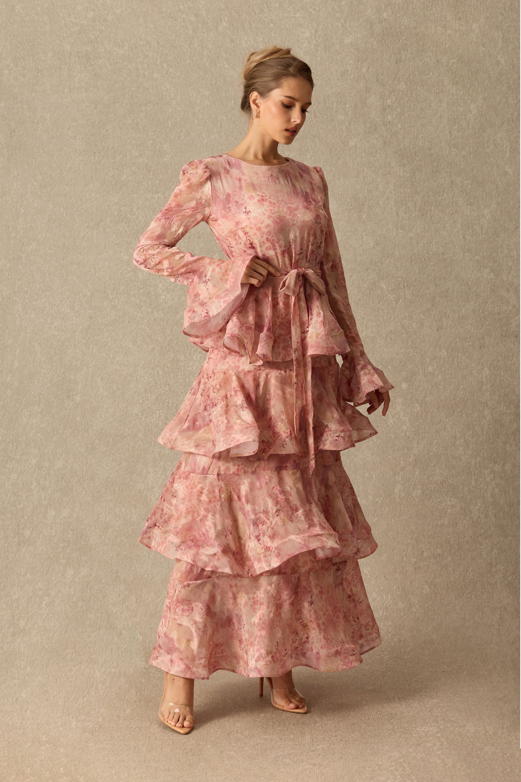 Spring Story Floral Print Tiered Ruffle Maxi Dress
