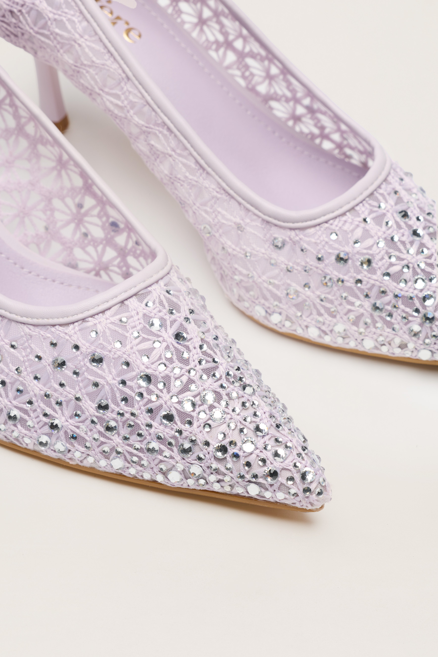 Written In Love Viola Rhinestone Floral Pointed Toe Pumps
