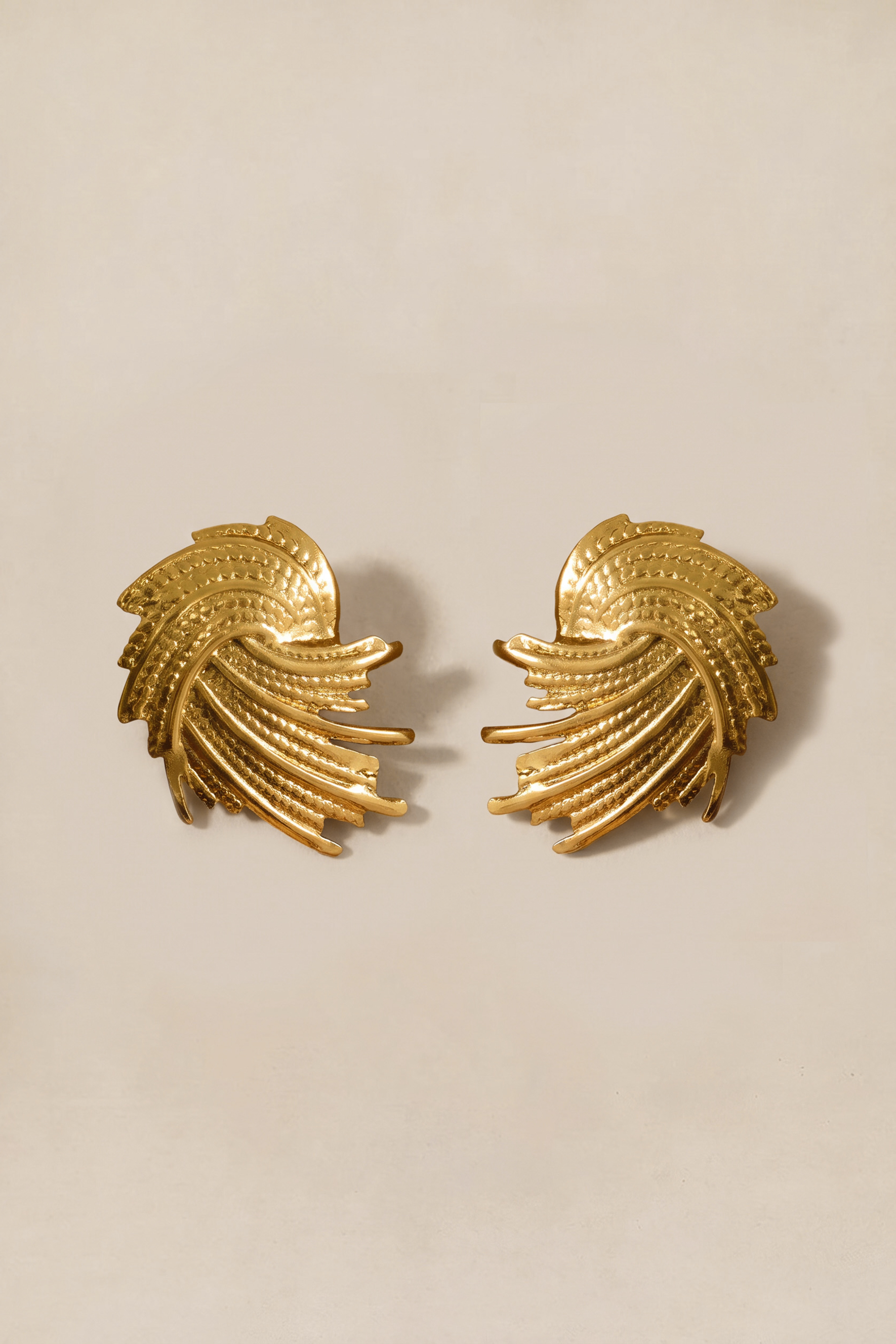 Textured Abstract Stud Earrings