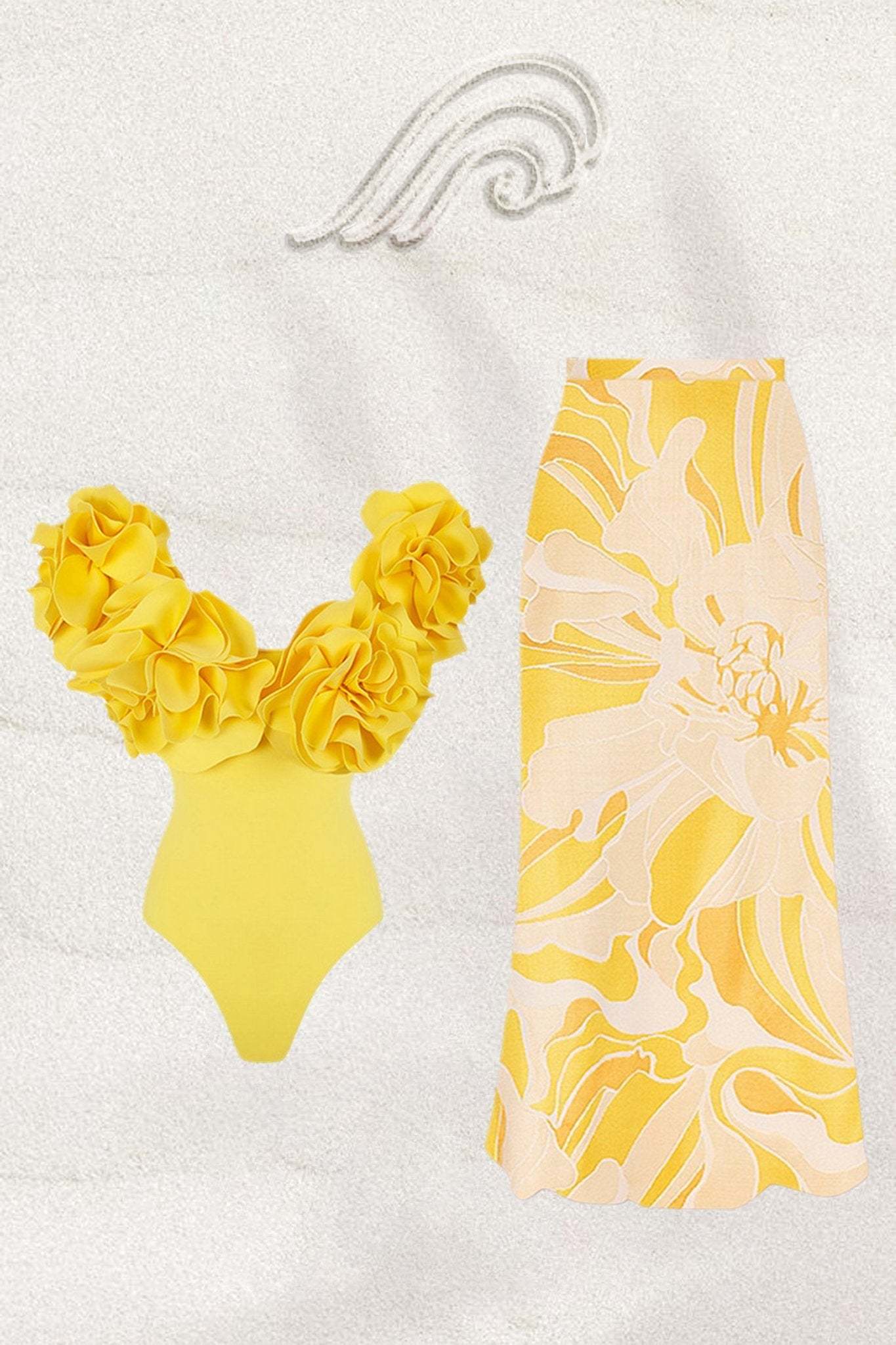 Susan Sculpt Flower Two-pieces Swim Set-Sunfere