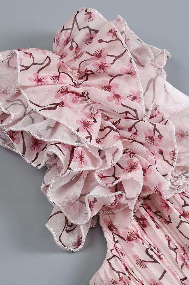 Suzanne Floral Printed Cut-out Maxi Dress-Sunfere