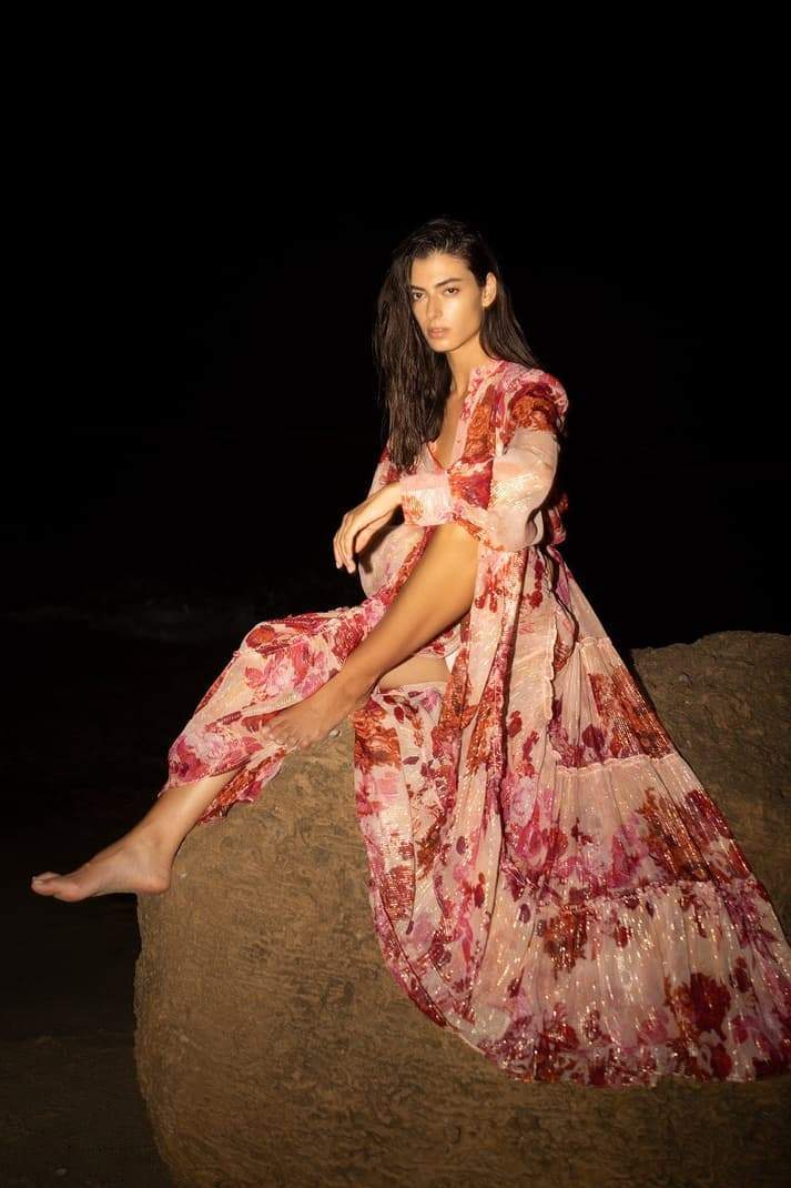 Sylvia Floral Long Sleeve Maxi Dress-Sunfere