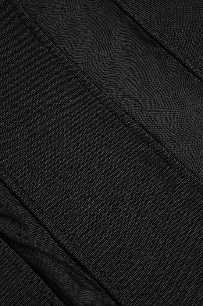 Tammy Feather Splicing Midi Bandage Dress-Sunfere