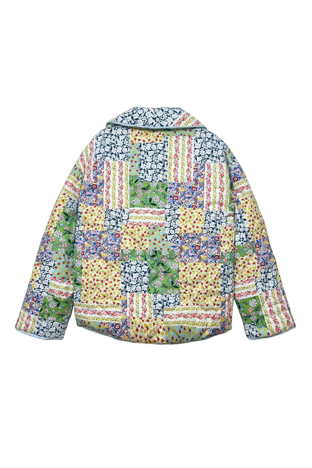 outerwear-Teagan Patchwork Floral Print Quilted Puffer Jacket-SO00611231946-Multi-S - Sunfere