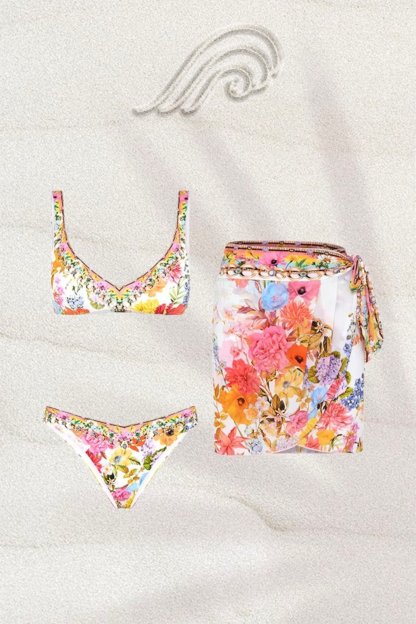 swimwear-Thalia Printed Three-pieces Bikini Set-SW0020623546-Multi-S - Sunfere