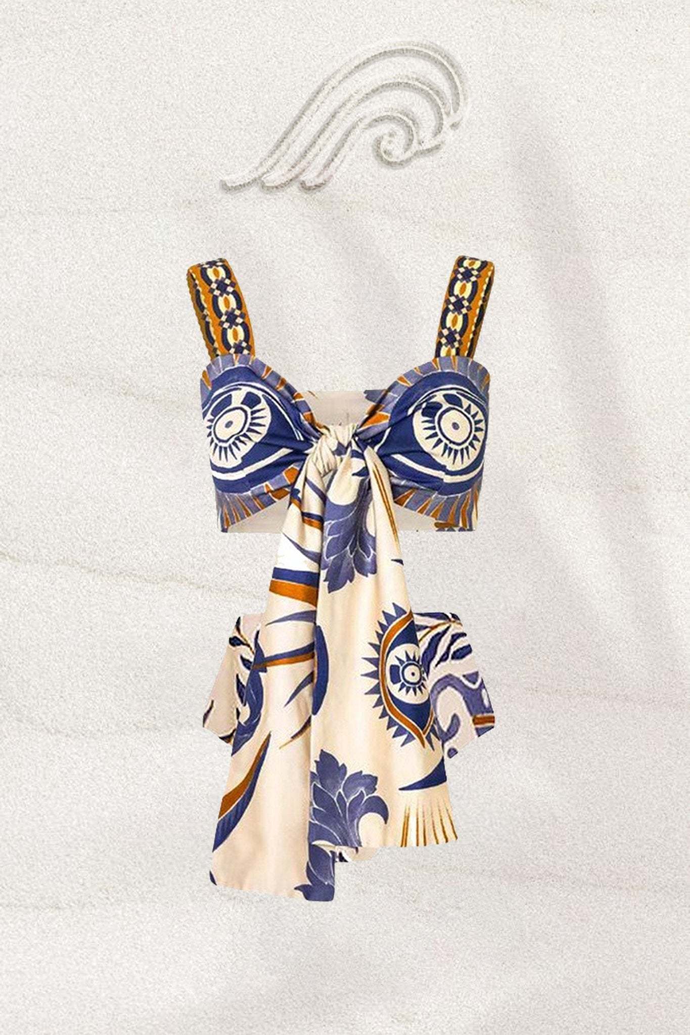 Thelma Printed Three-piece Swim Set-Sunfere