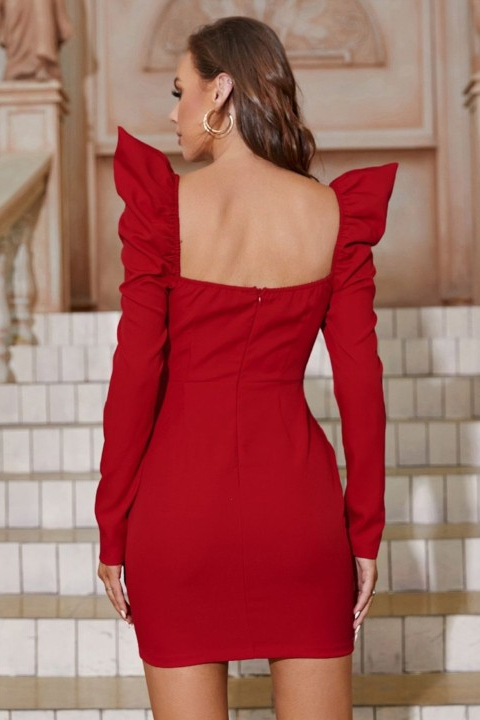 Maggie Square Neck Puff Sleeve Mini Dress