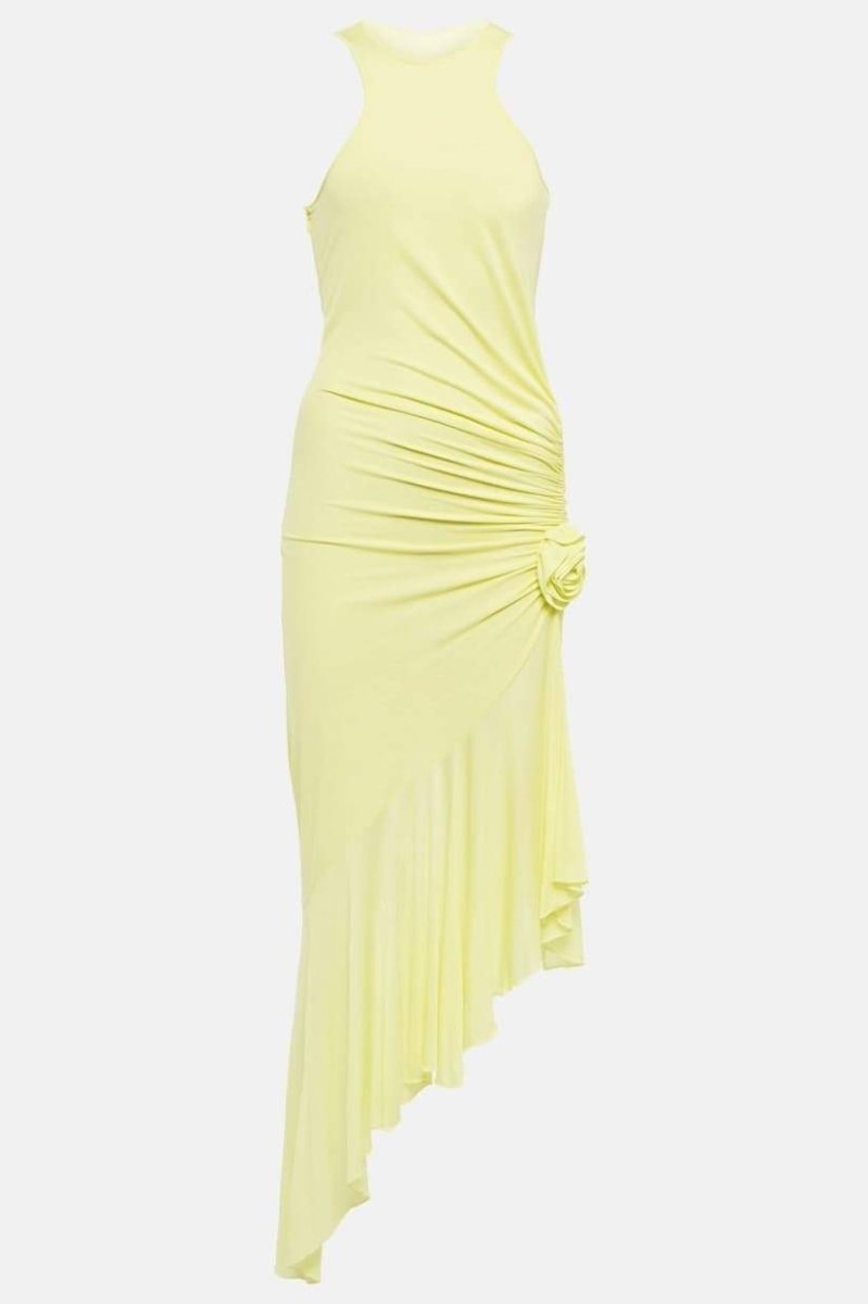 Valerie Asymmetric Ruffle Midi Dress-Sunfere
