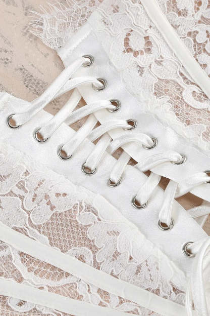 Venus Strapless Lace Corset Mini Dress-Sunfere