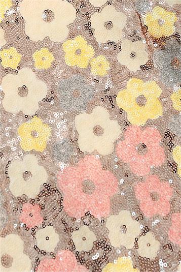 Vera Floral Sequins Mini Skirt-Sunfere
