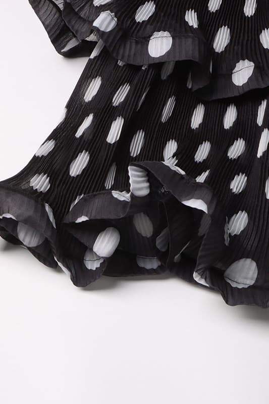 dresses-Verna Polka Dot Tiered Midi Dress-SD00604102659-Black-S - Sunfere