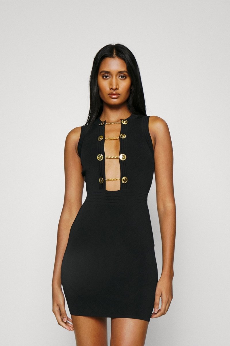 Viola Cut-out Sleeveless Knit Mini Dress-Sunfere