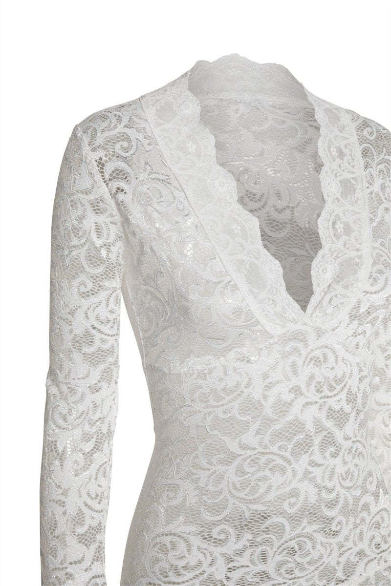 Virginia Sheer Lace Mermaid Maxi Dress-Sunfere