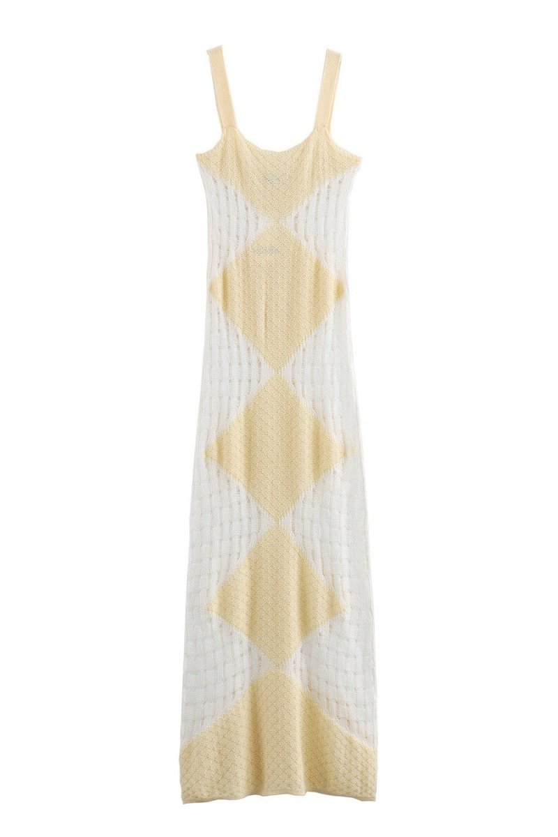 Yetta Hollow Out Knit Maxi Dress-Sunfere