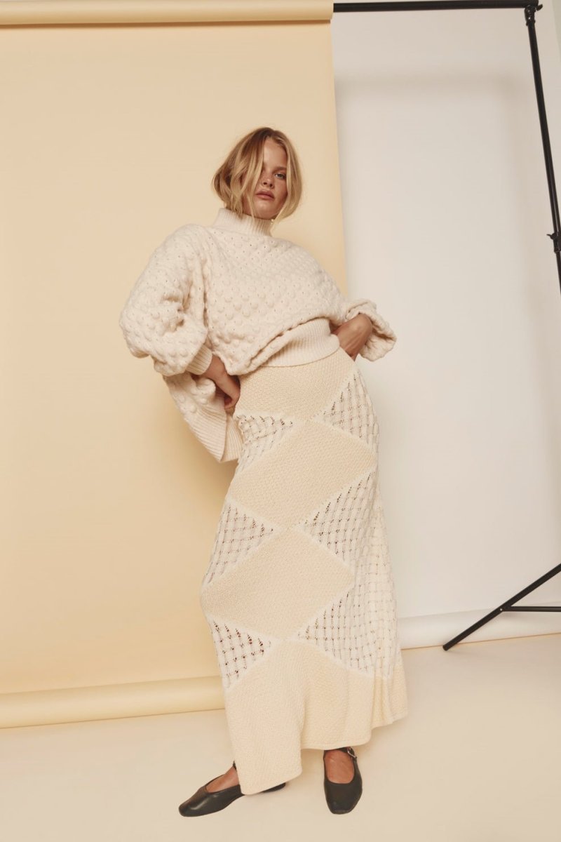 Yetta Hollow Out Knit Maxi Dress-Sunfere