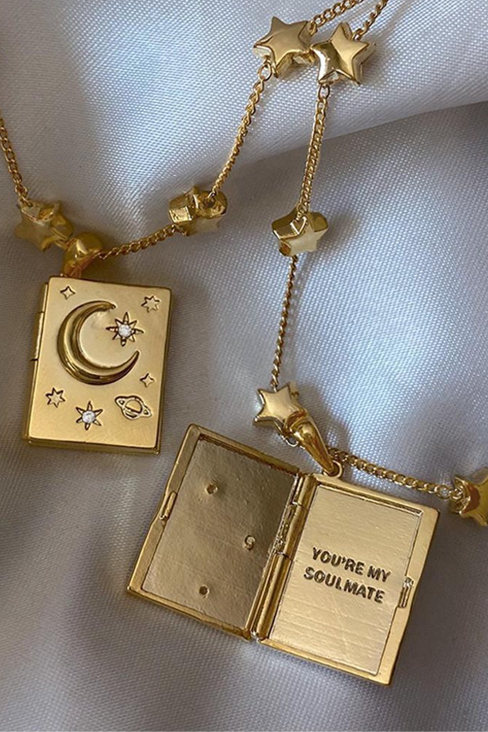 ‘You're My Soulmate’ Openable Constellation Book Necklace