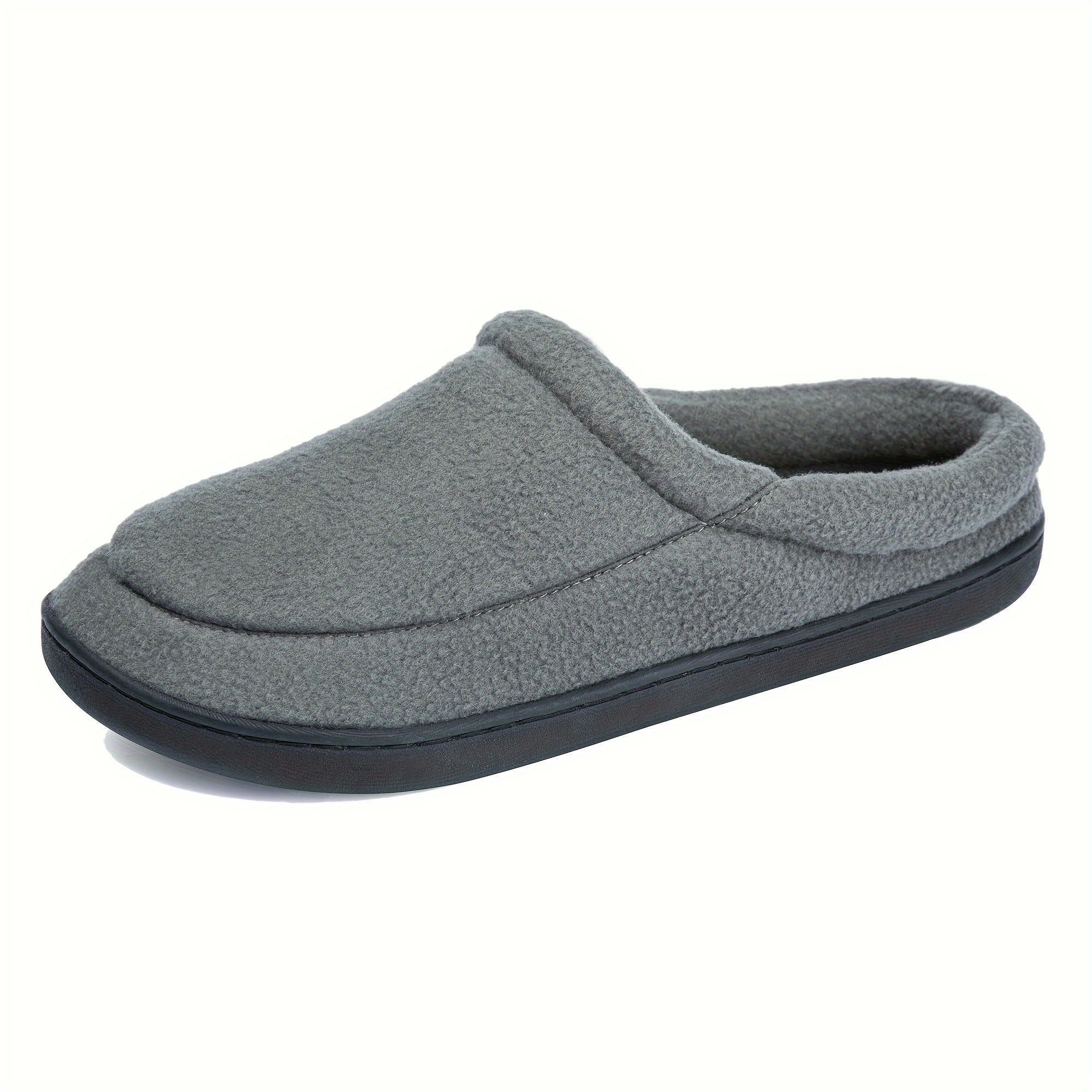 home slippers cozy house slippers anti skid slip on shoes indoor for men winter shoes plus sizes available details 2
