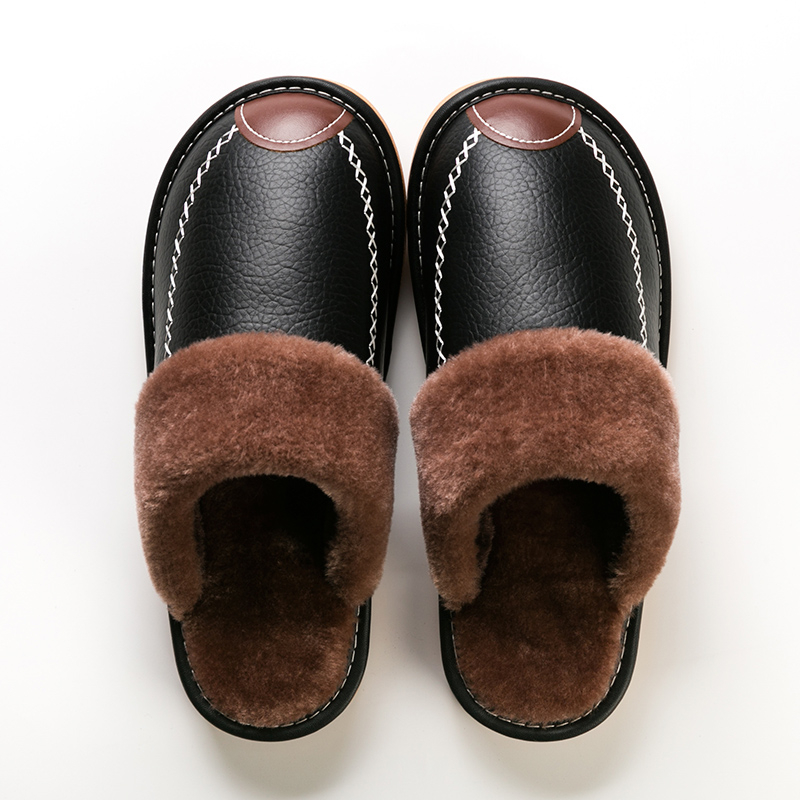mens warm fleece cozy slides comfortable fuzzy soft slippers plush comfy non slip home shoes winter details 1