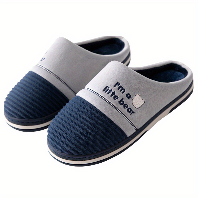 2023 mens fashion plush bear graphic slippers funny animal home slipper house shoes for indoor walking autumn and winter details 6