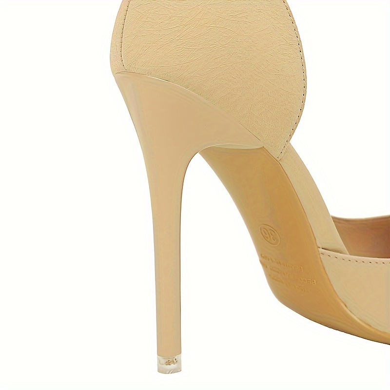 womens solid color minimalist shoes slip on casual stiletto shallow mouth shoes lightweight point toe party shoes details 9