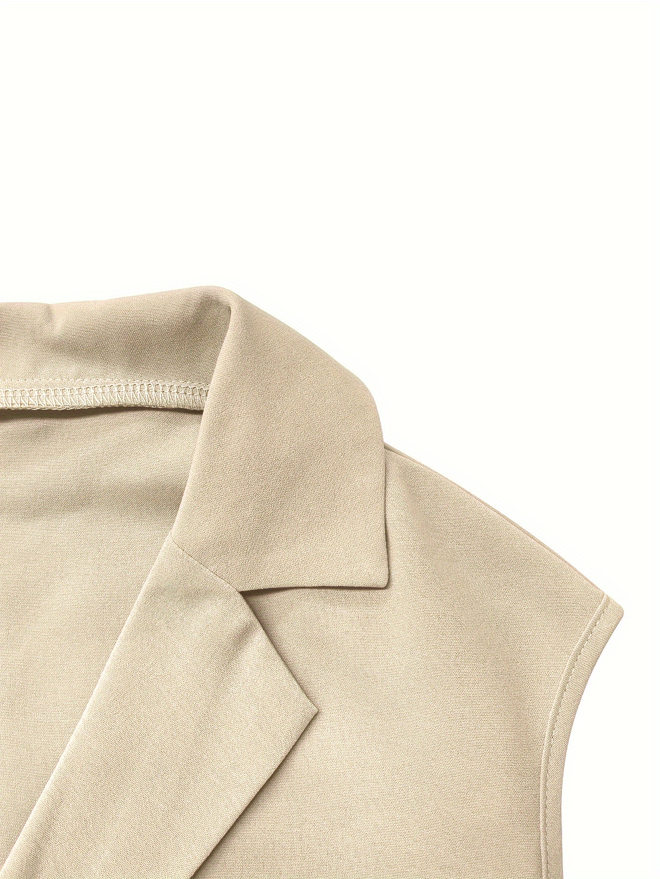 solid tie decor v neck blouse elegant sleeveless blouse for spring summer womens clothing details 5