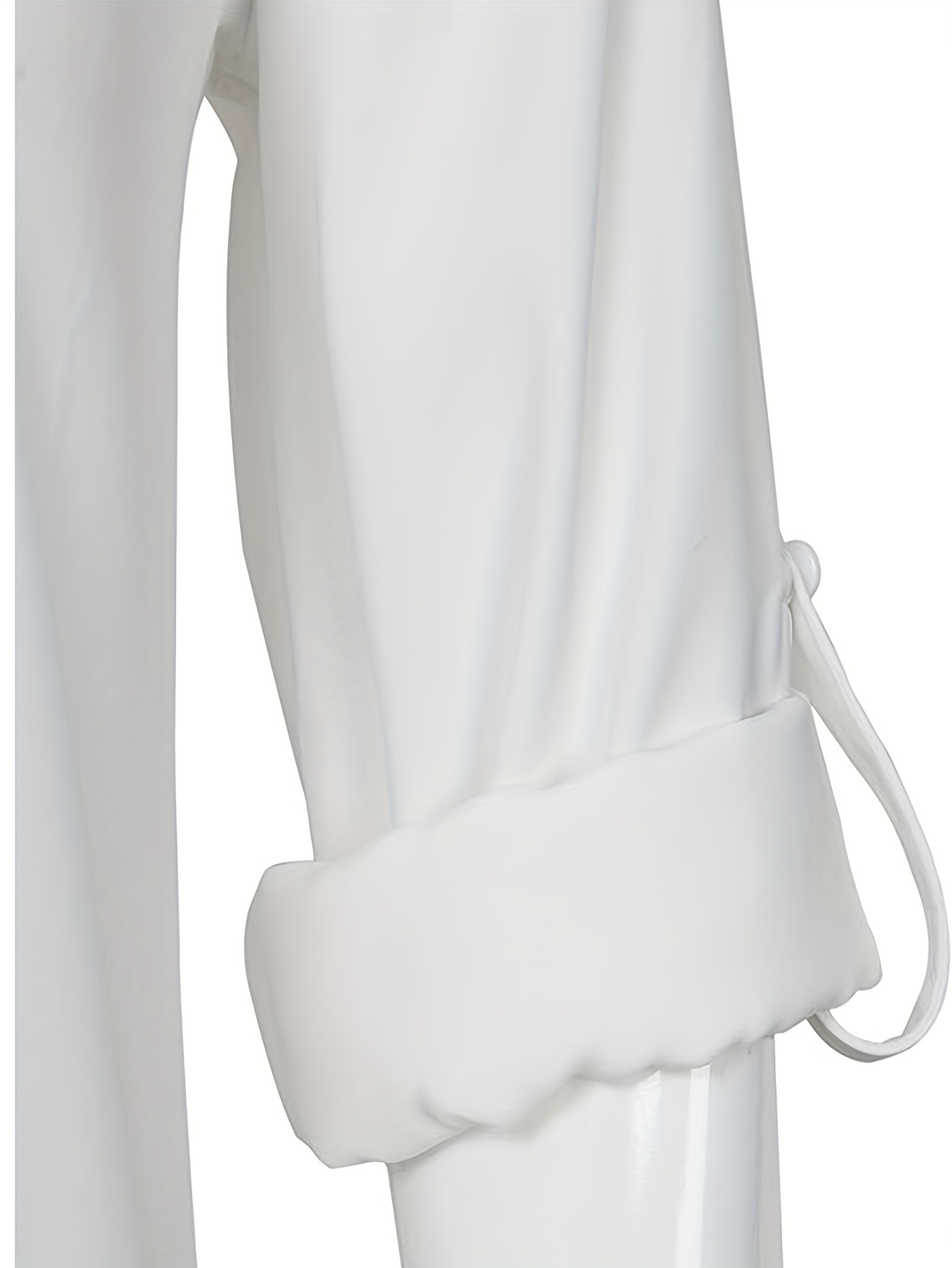 solid notch neck blouse casual three quarter sleeve blouse womens clothing details 4