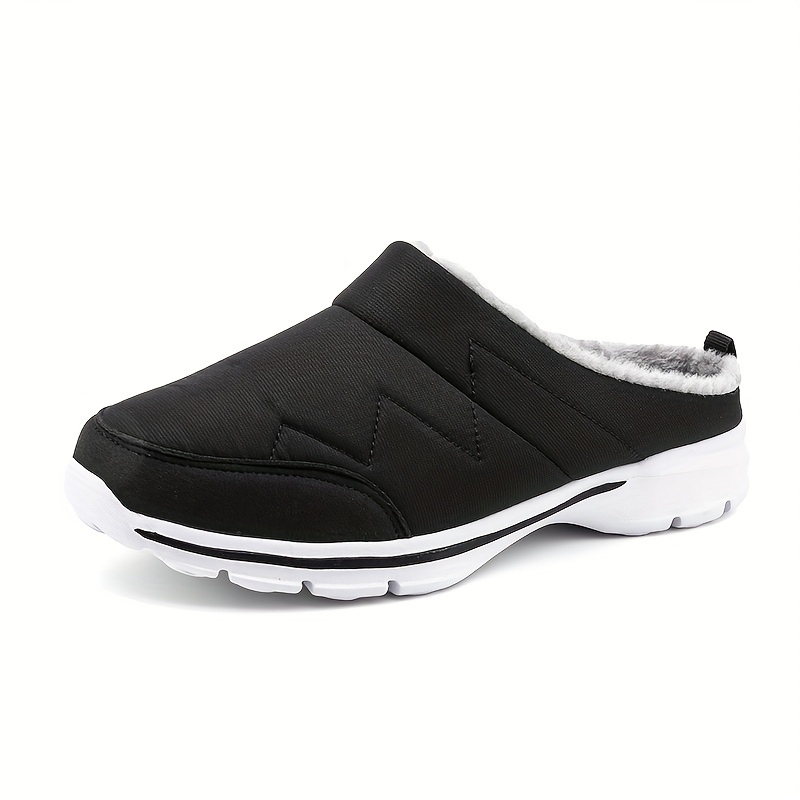 soft plush cozy mules house slippers anti skid slip on shoes indoor for men winter shoes details 1