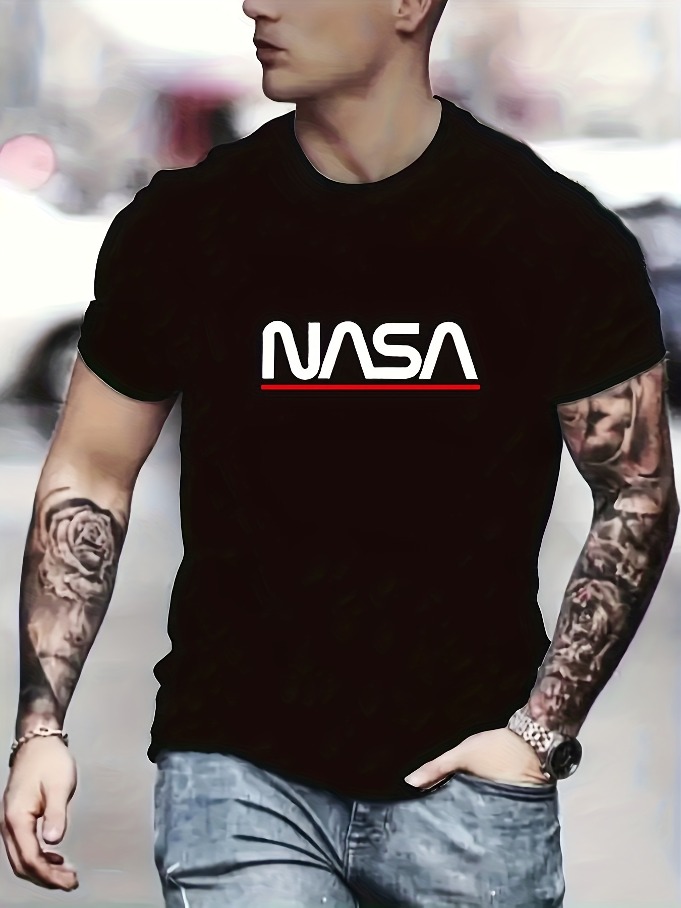 fashion letter print mens short sleeve t shirt crew neck comfy casual summer clothing for men details 25